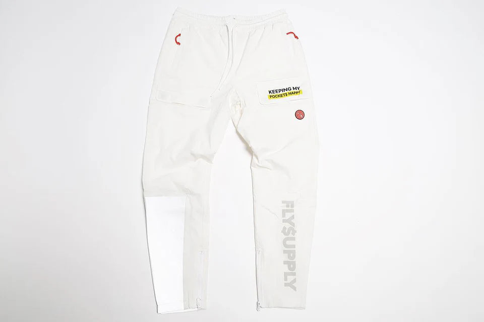 Fly Supply {HAPPY POCKETS JOGGER} (WHITE)