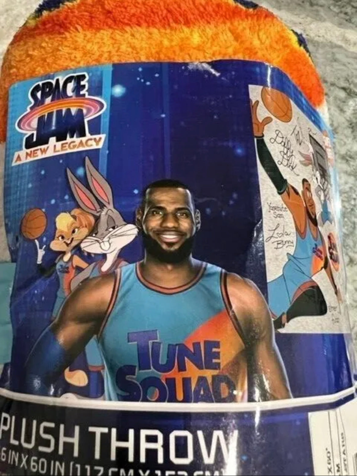 LEBRON JAMES SPACE JAM A NEW LEGACY PLUSH THROW 46X60IN.