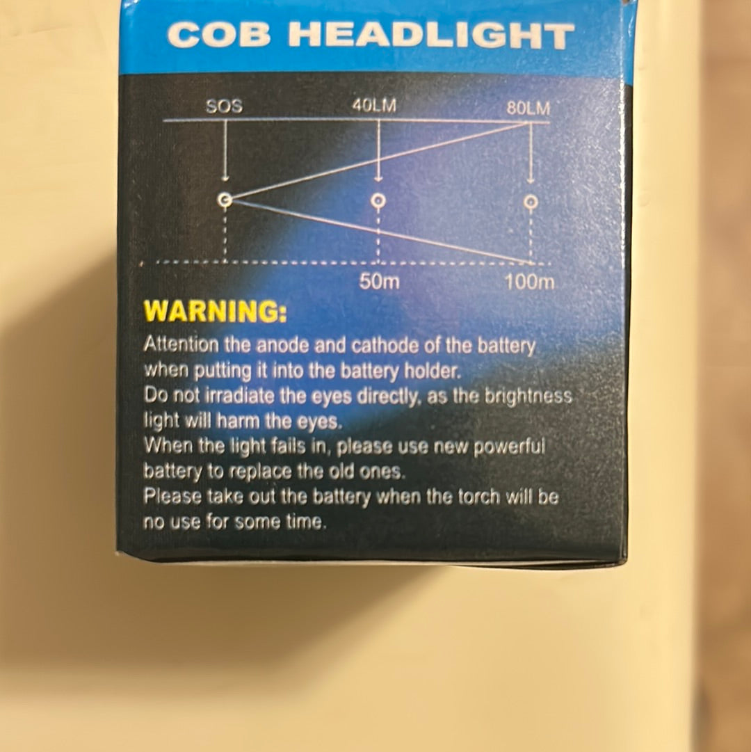 COB Headlight ch-2016 (Headlamp, Heahlight LED Zoom 3 Mode Outdoor Fishing, Camping, Hunting, Hiking, and Nighttime Biking)