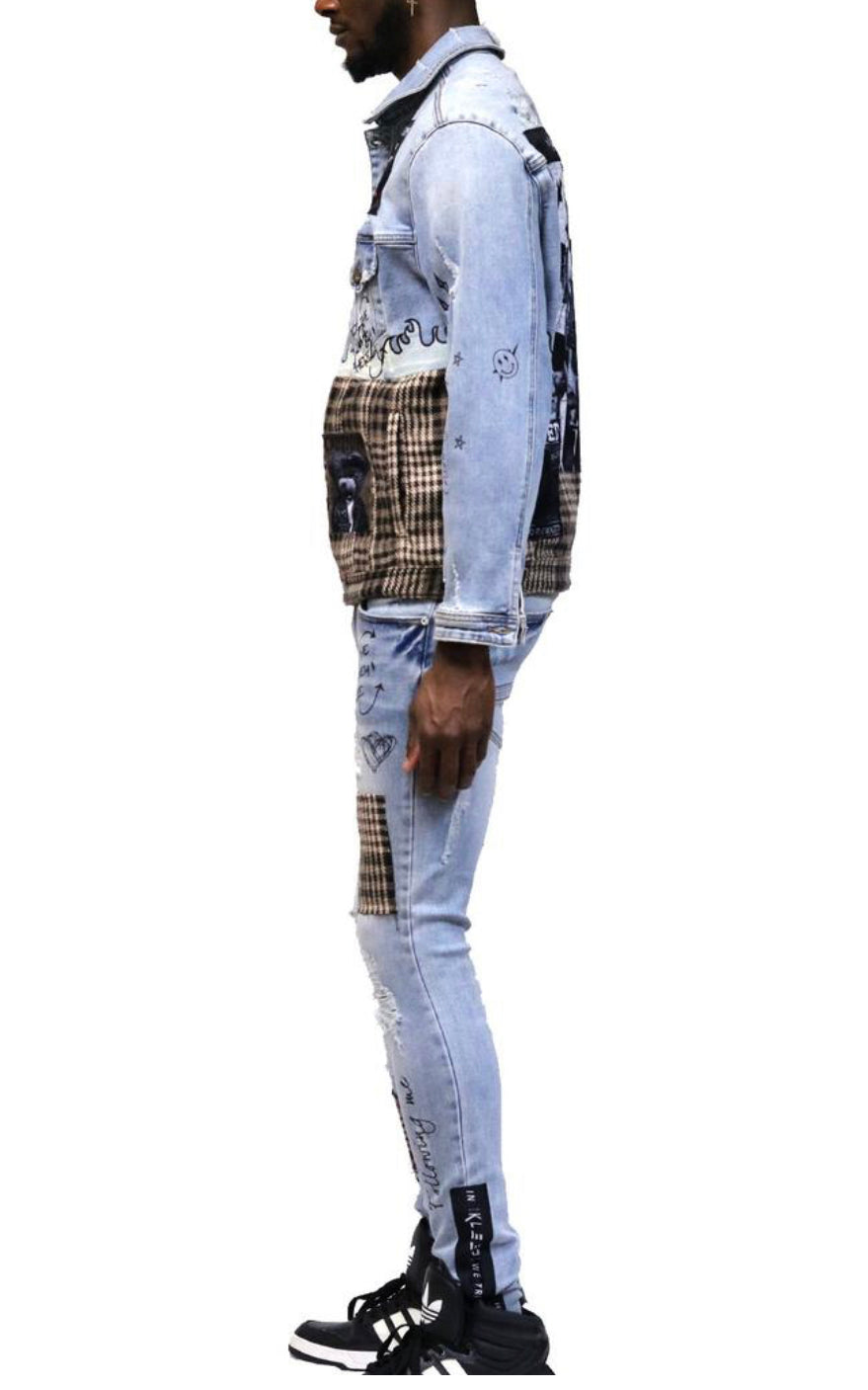 Love To Kleep (Crimson Premium Washed Denim Jacket)