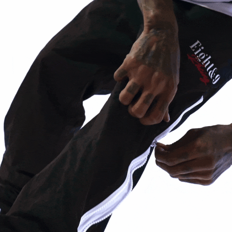 8&9 (SLIDE NYLON FLARE ZIPPER PANT BLACK)