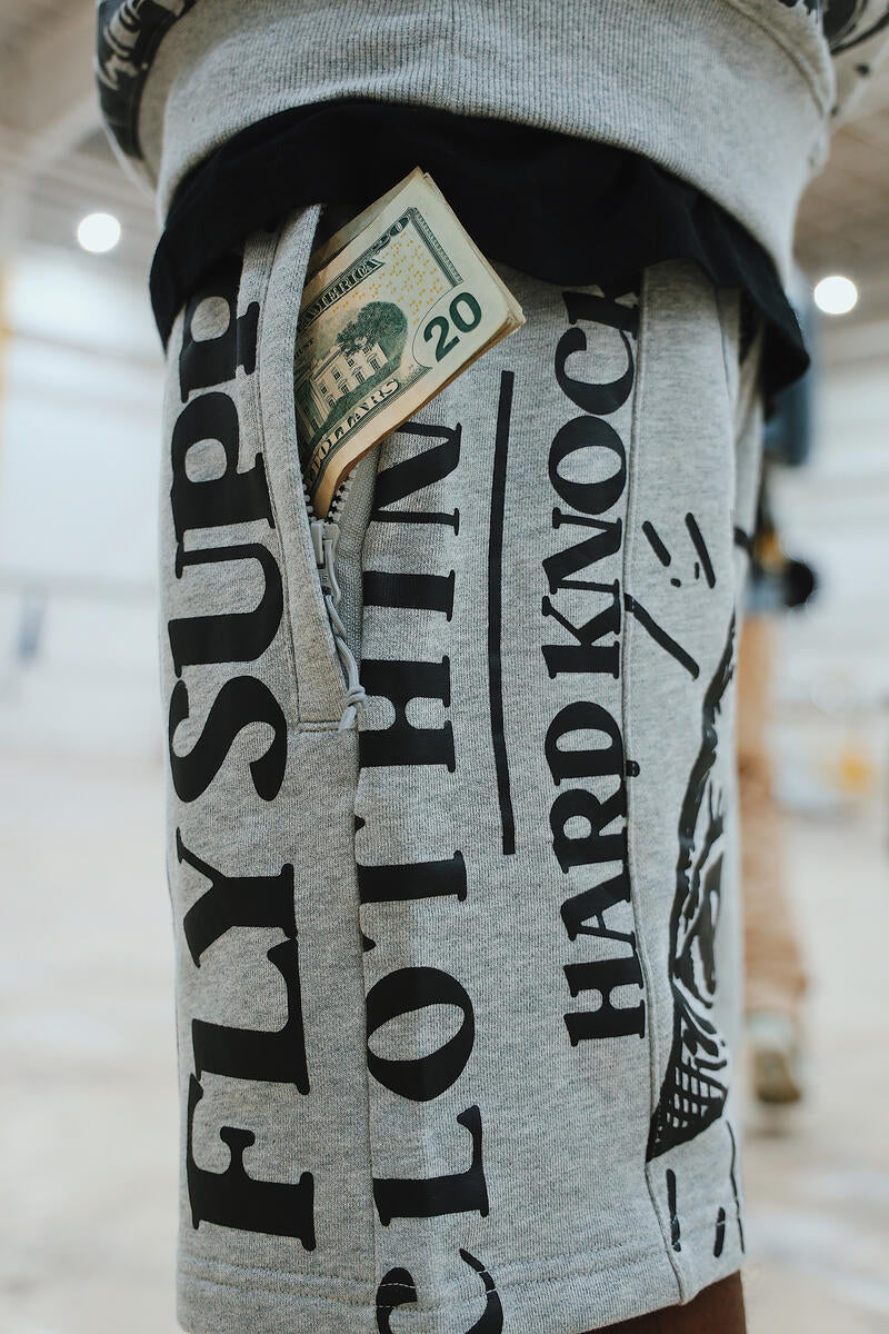 Fly Supply {NEW RICH SWEATSHORTS} (HEATHER GREY)