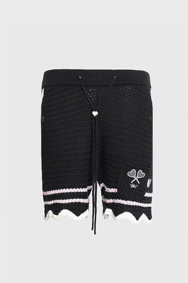 THC {Racket Club Crochet Knit Shorts}
