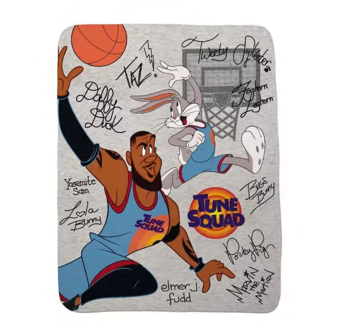LEBRON JAMES SPACE JAM A NEW LEGACY PLUSH THROW 46X60IN.