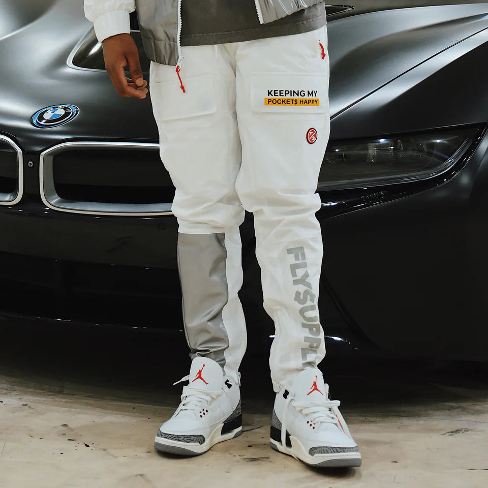 Fly Supply {HAPPY POCKETS JOGGER} (WHITE)