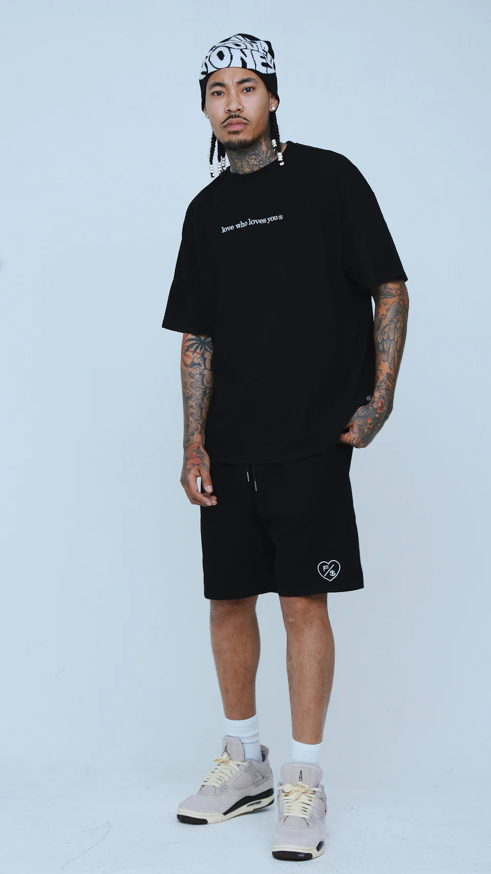 Fly Supply {LOVE WHO LOVES YOU} (BLACK - SHORTS)