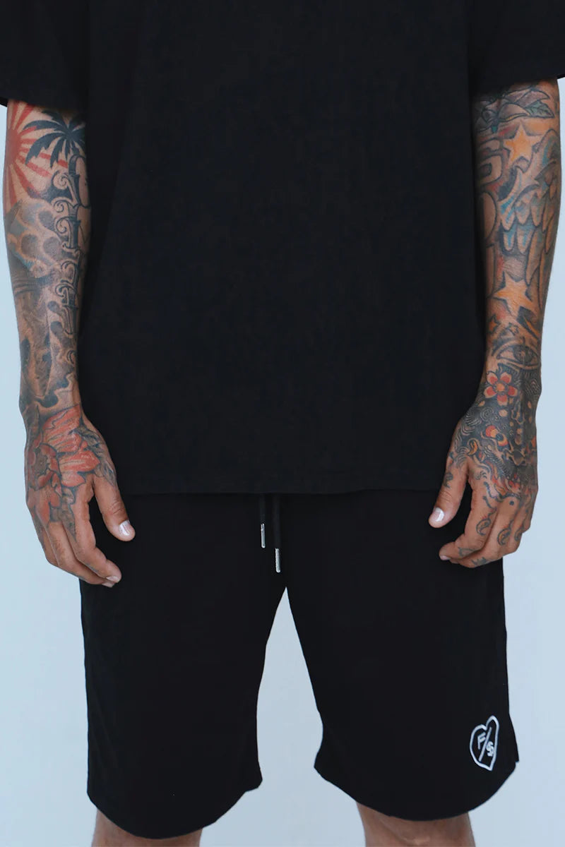 Fly Supply {LOVE WHO LOVES YOU} (BLACK - SHORTS)