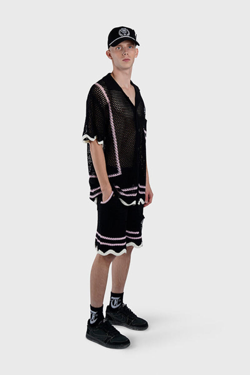 THC {Racket Club Crochet Knit Shorts}