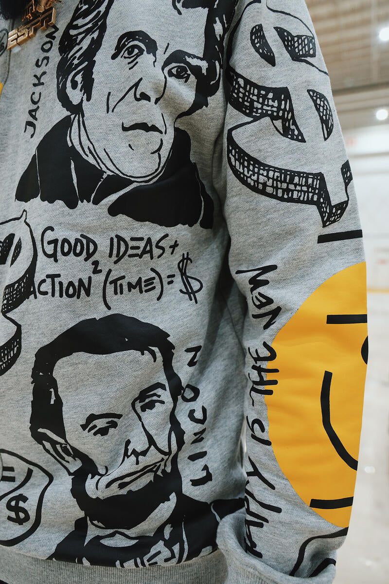 Fly Supply {New Rich Crewneck Sweater} (Heather Grey)