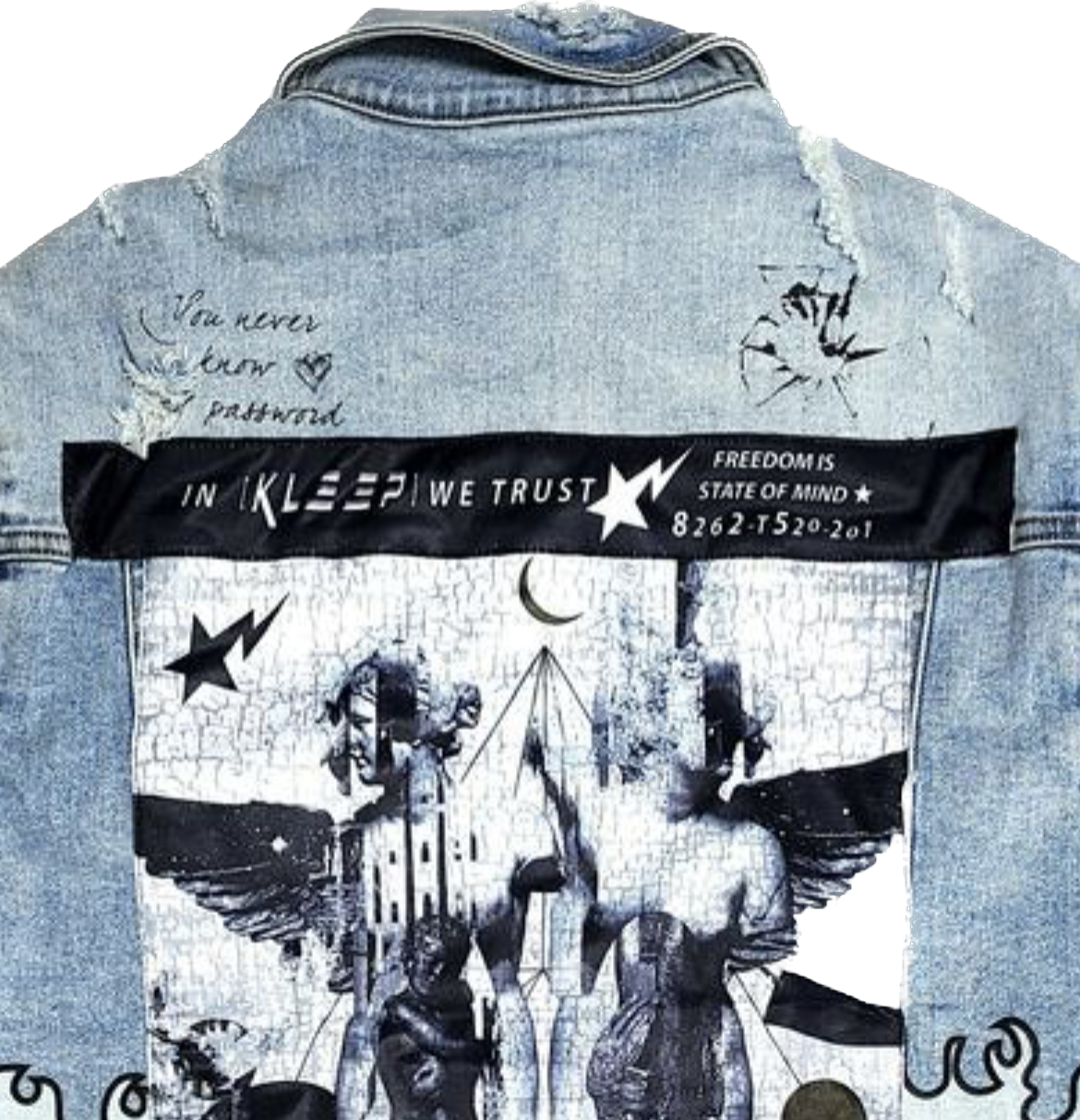 Love To Kleep (Crimson Premium Washed Denim Jacket)