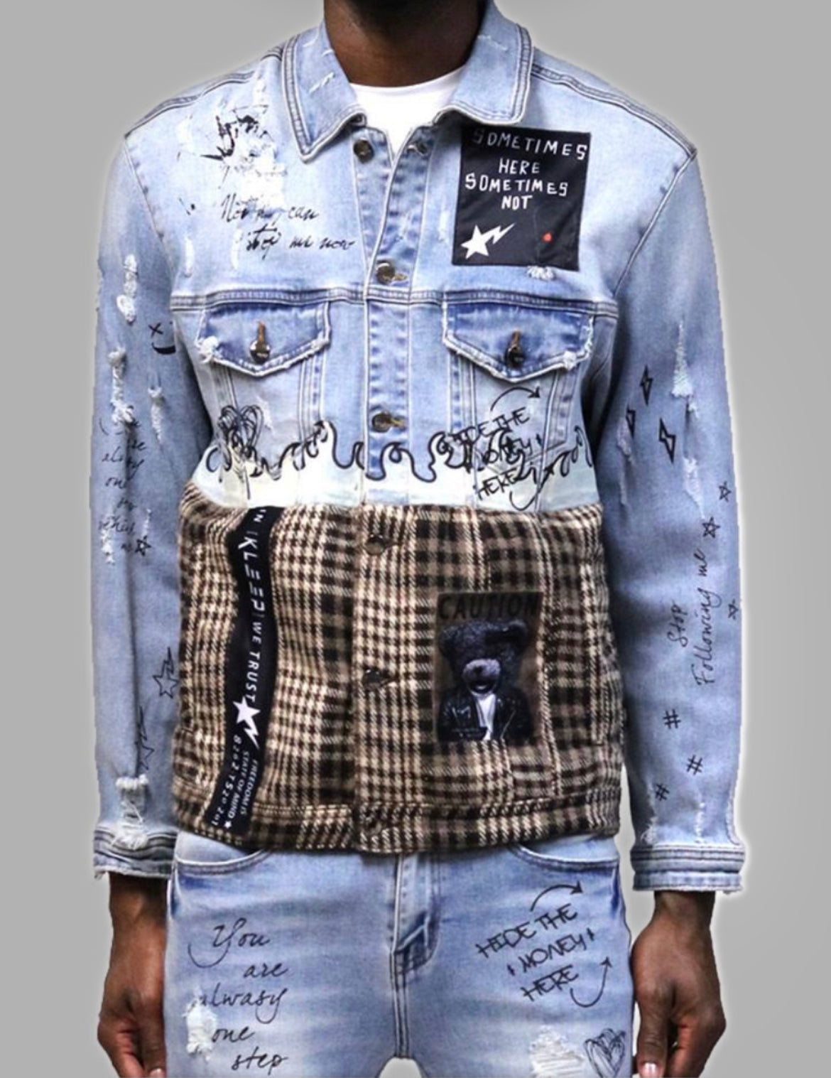 Love To Kleep (Crimson Premium Washed Denim Jacket)