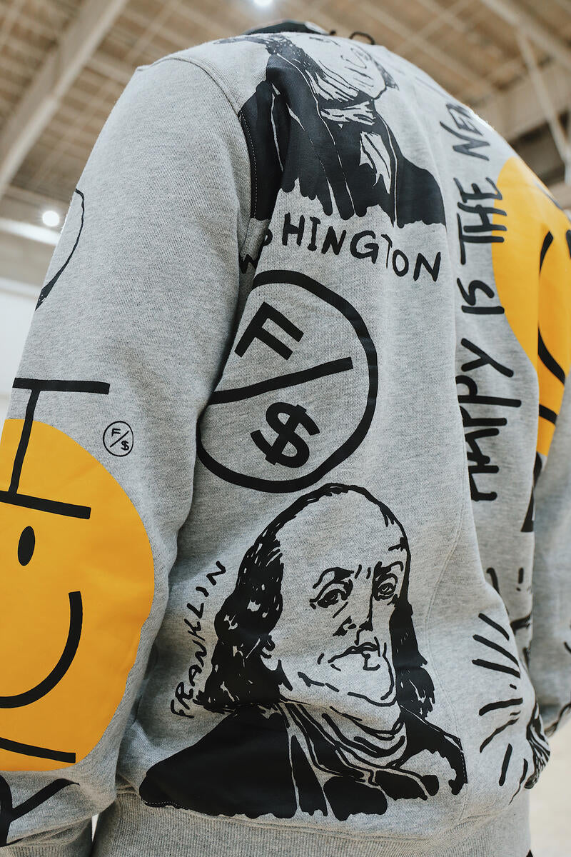 Fly Supply {New Rich Crewneck Sweater} (Heather Grey)