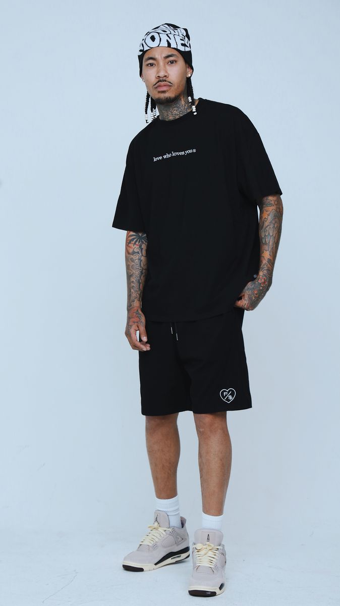 Fly Supply {LOVE WHO LOVES YOU} (BLACK - OVERSIZE SHIRT)