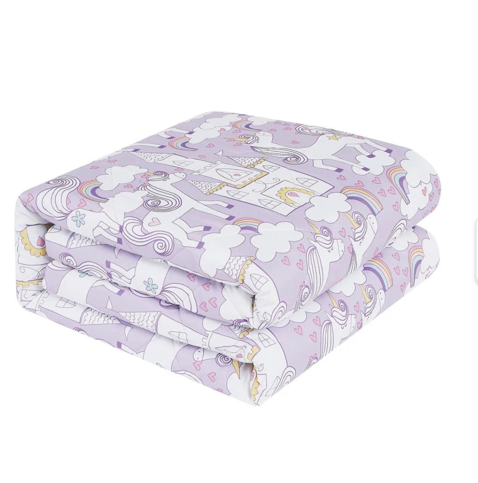 Mason & Mollie Unicorn Bed in a Bag (7 Piece Unicorn Bedding Set Full Size)
