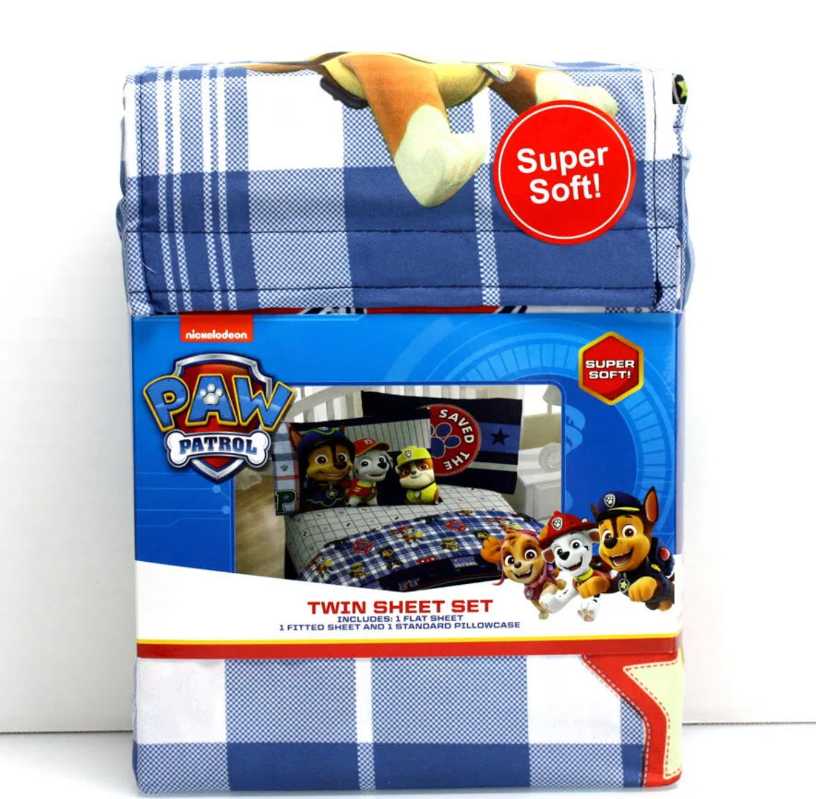 Nickelodeon's Paw Patrol Puppy Hero Twin Sheet Set 3PCS NEW