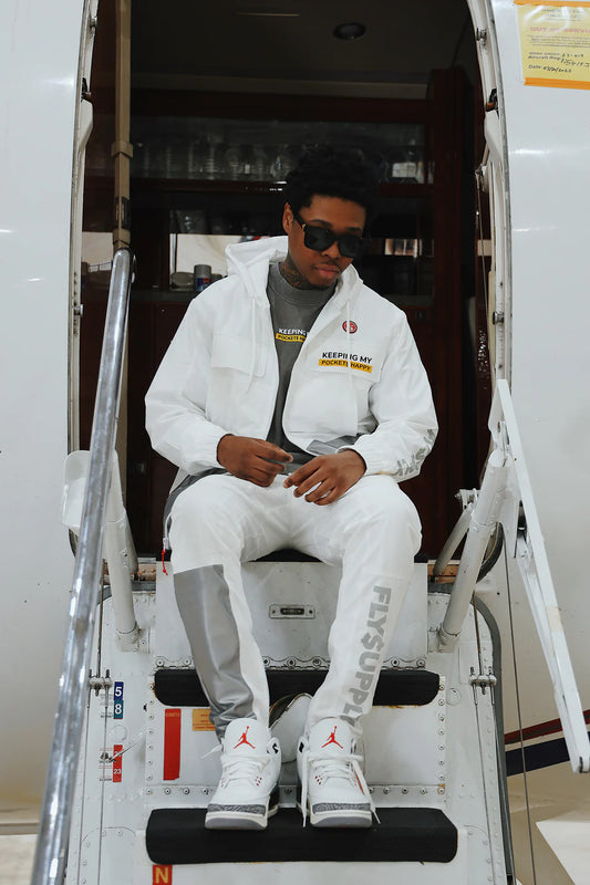 Fly Supply {HAPPY POCKETS JOGGER} (WHITE)