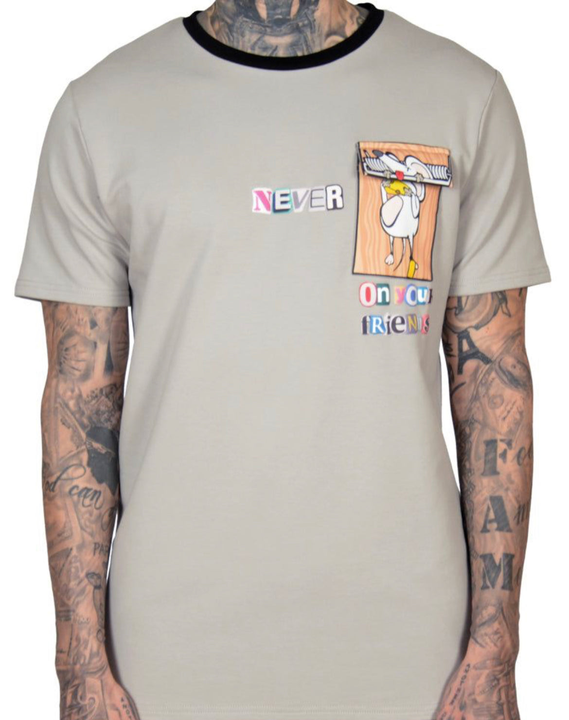 The Hideout Clothing (Never Rat Mouse Trap Pocket Tee
Men – Grey)