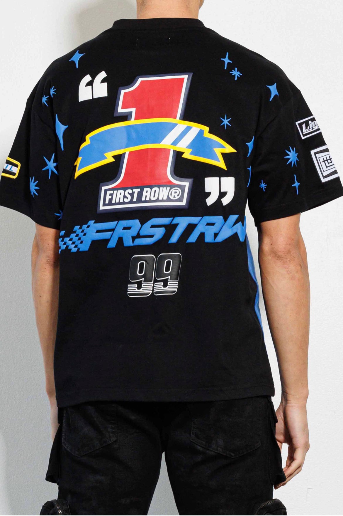 First Row (racing multi patched graphic tee)