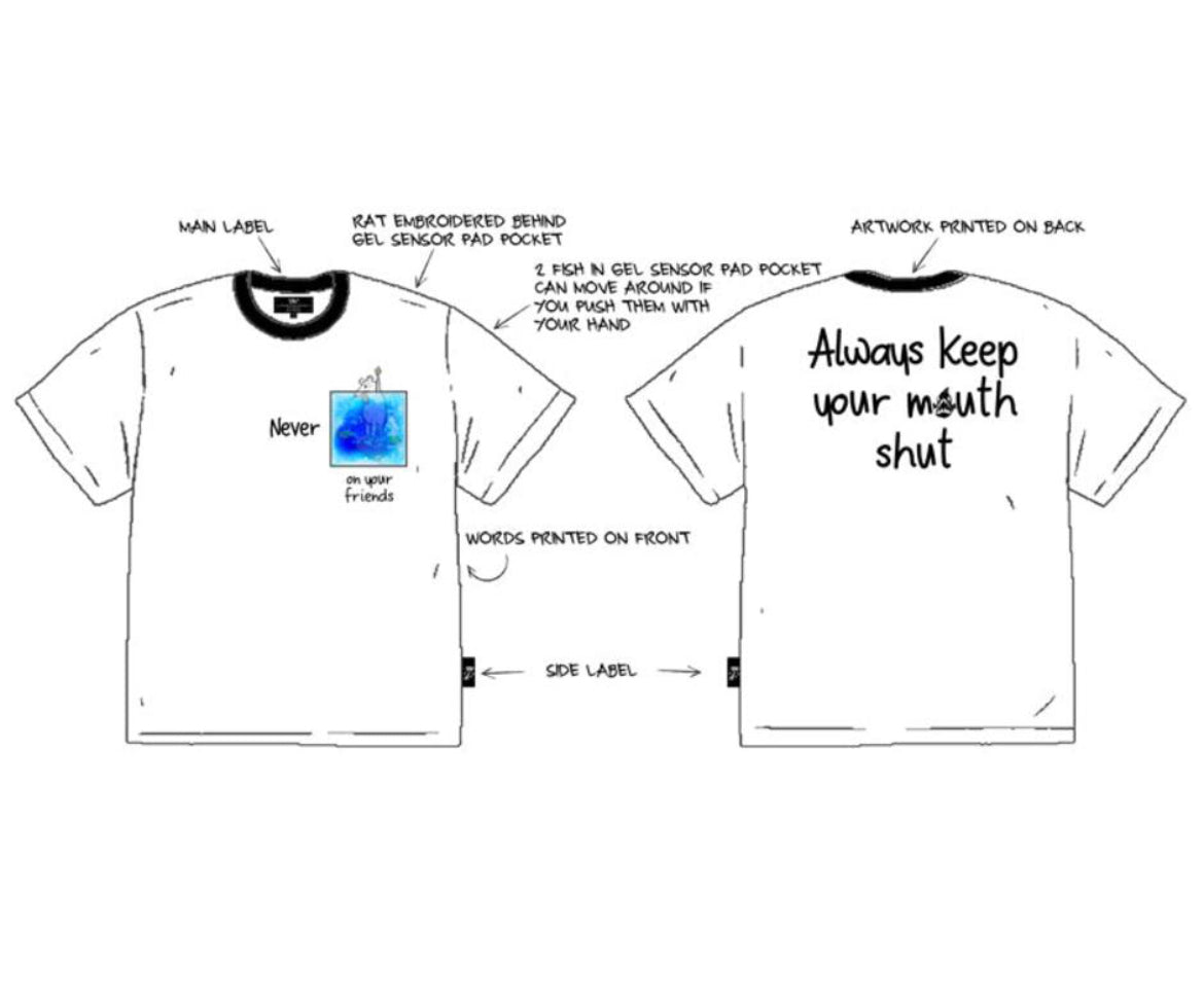 The Hideout Clothing ( Never Rat Swim With The Fishes Pocket Tee)