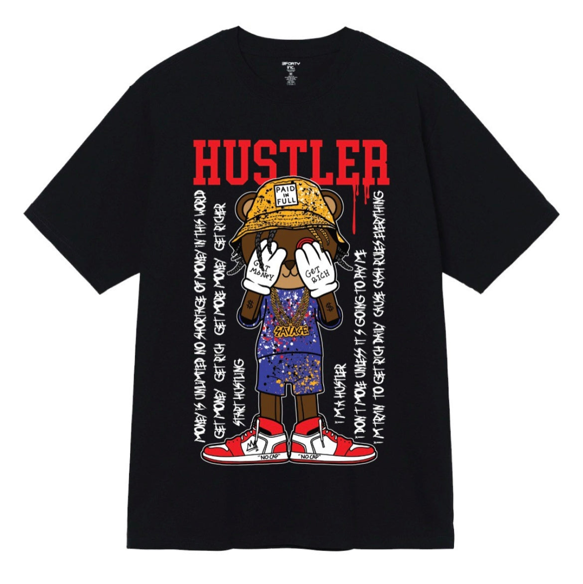 3Forty (Hustler Anime Tee) black