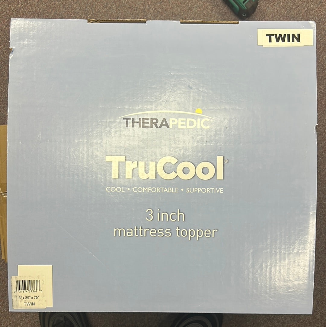 TruCool Therapedic 3 inch mattress topper (twin)