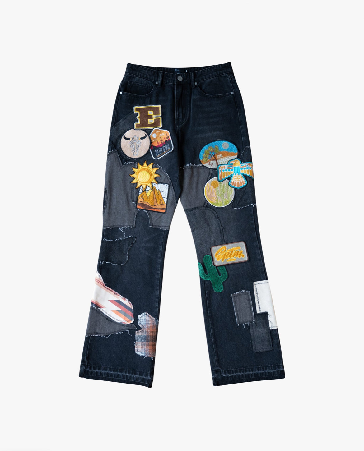 EPTM (PATCHWORK JEANS)BLACK