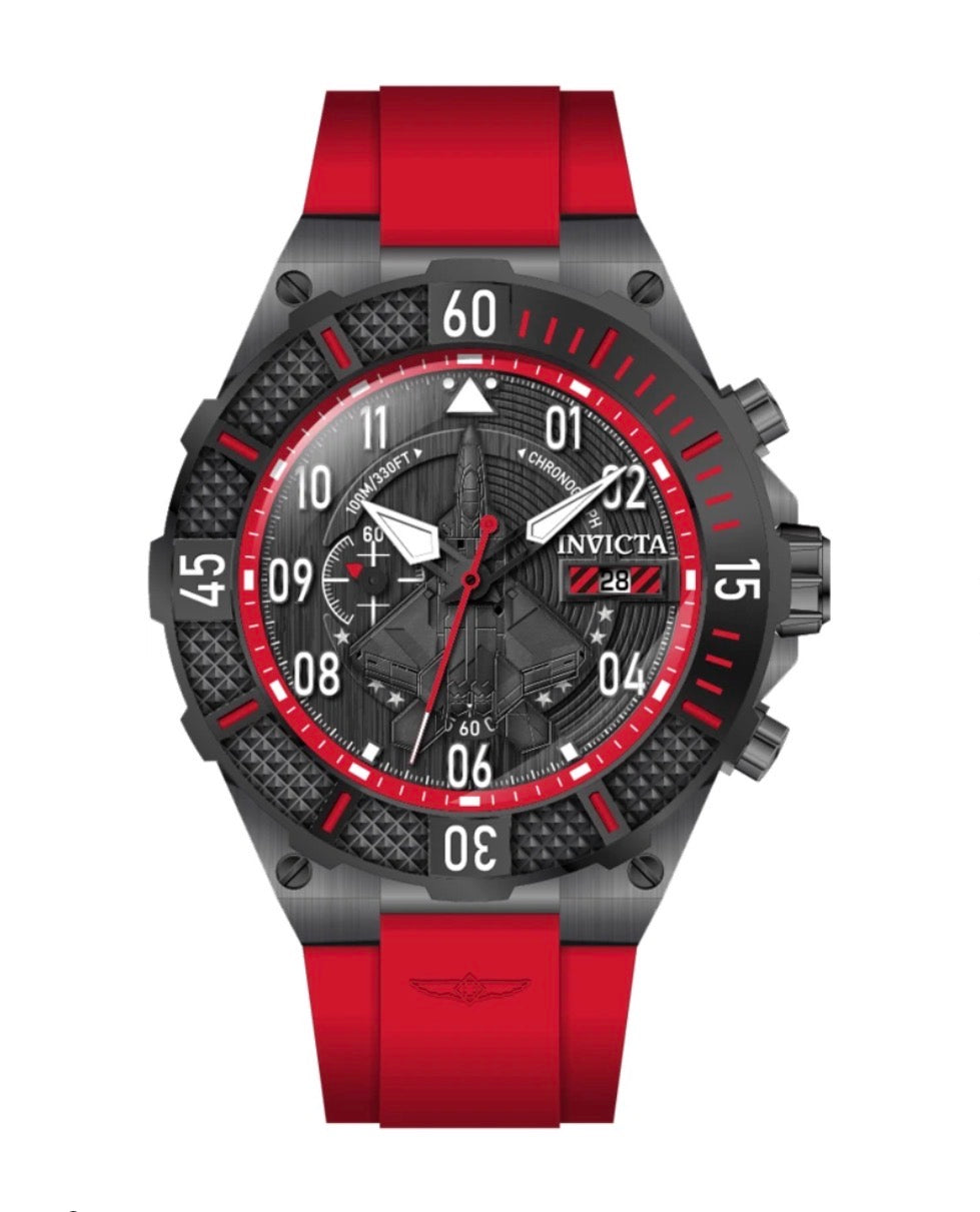 Invicta Aviator Chronograph Date Quartz Black Dial Men's Watch 39897