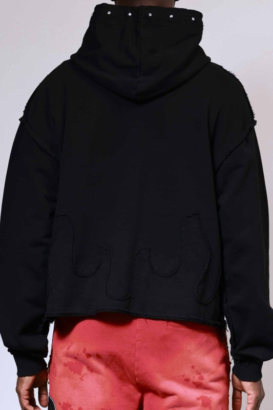 First Row {Wake Up And Be Fierce Stud Crop Hoodie}