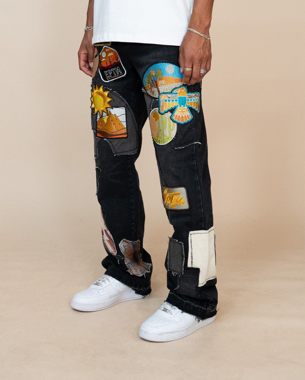 EPTM (PATCHWORK JEANS)BLACK