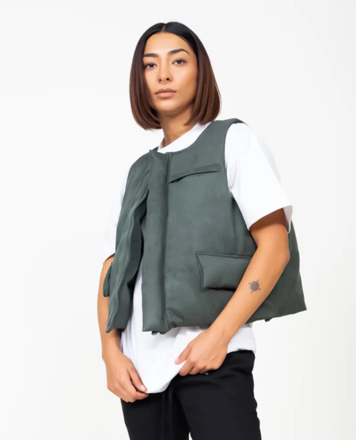 EPTM (SUEDE BUBBLE VEST) [HUNTER GREEN]