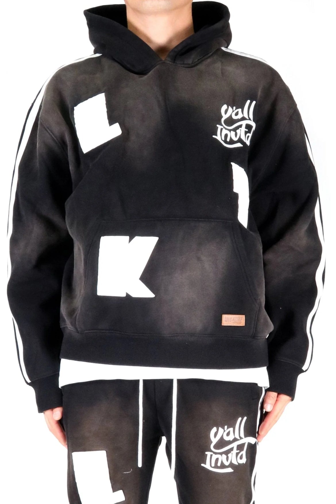 Love To Kleep {PEBBLE(BLACK)} PEBBLE Heavy weight brushed vintage washing pullover hoodie
