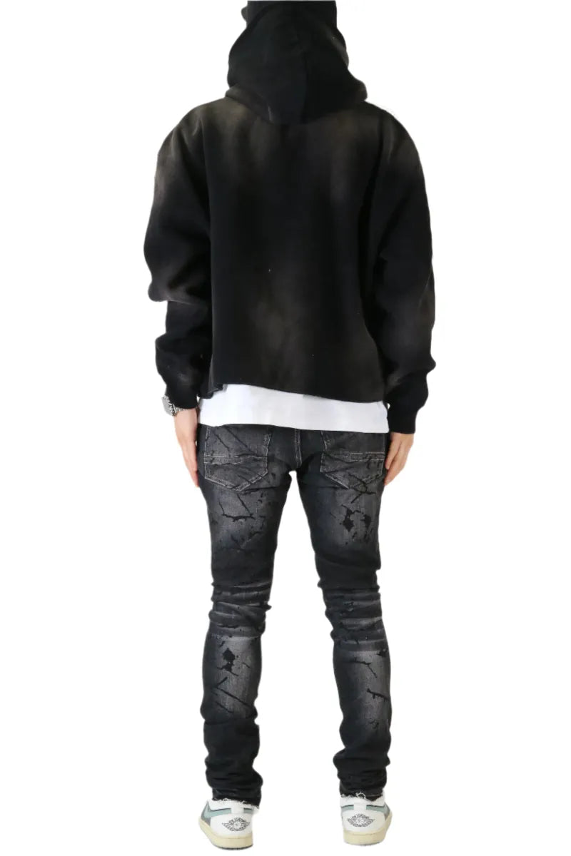 Love To Kleep {PEBBLE(BLACK)} PEBBLE Heavy weight brushed vintage washing pullover hoodie