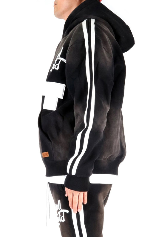 Love To Kleep {PEBBLE(BLACK)} PEBBLE Heavy weight brushed vintage washing pullover hoodie