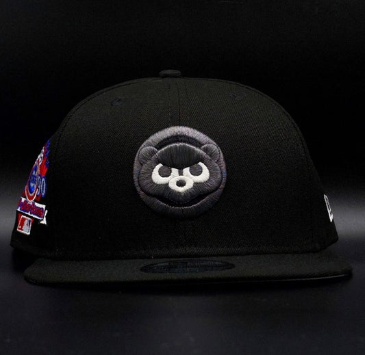 Chicago Cubs Black Bear Face Logo 1990 All Star Game Grey Brim 9FIFTY Snapback