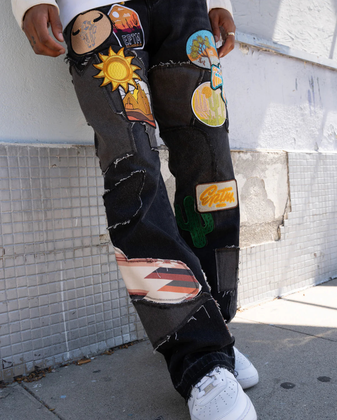 EPTM (PATCHWORK JEANS)BLACK