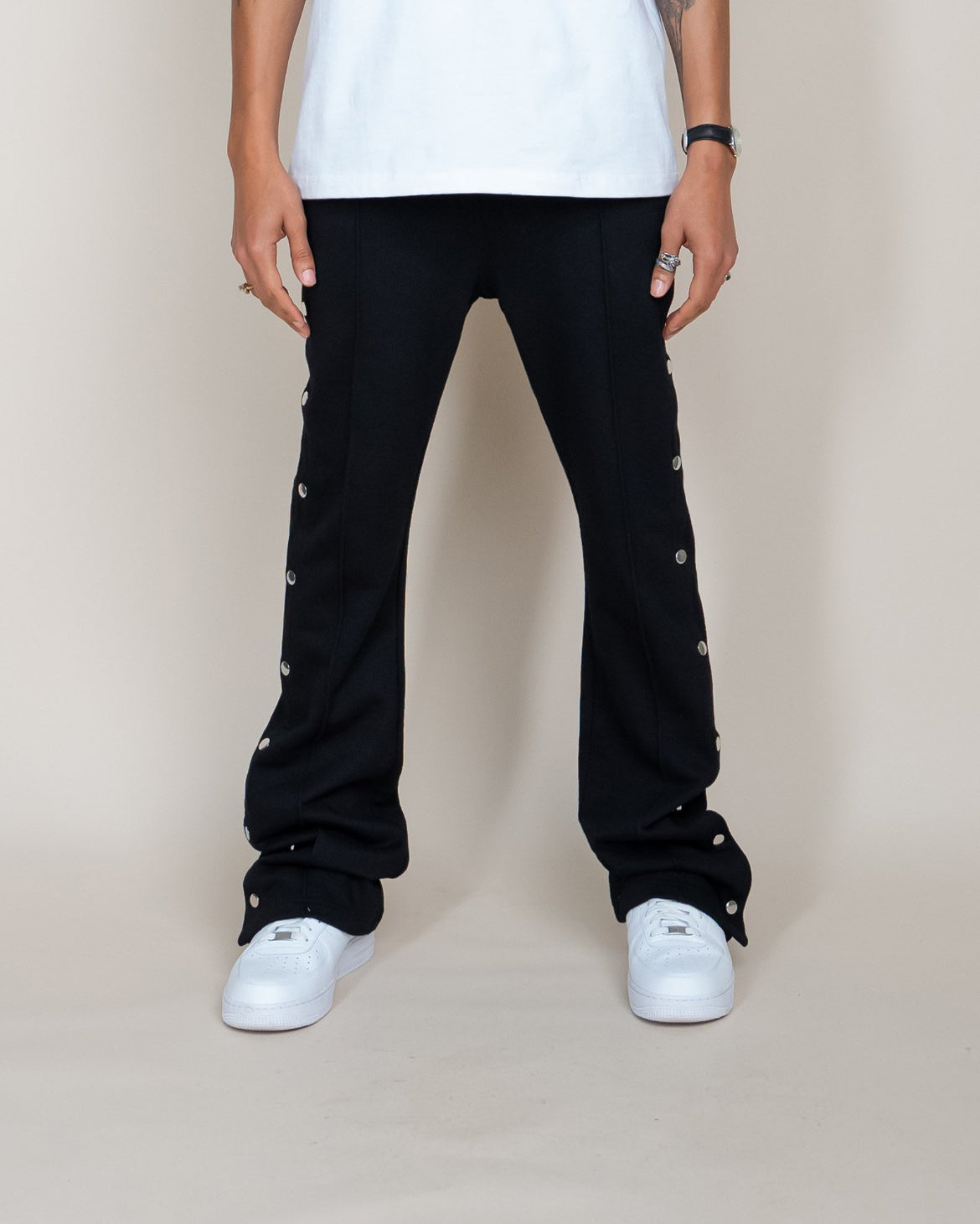 EPTM (French Terry Snap Flared Pants) blk