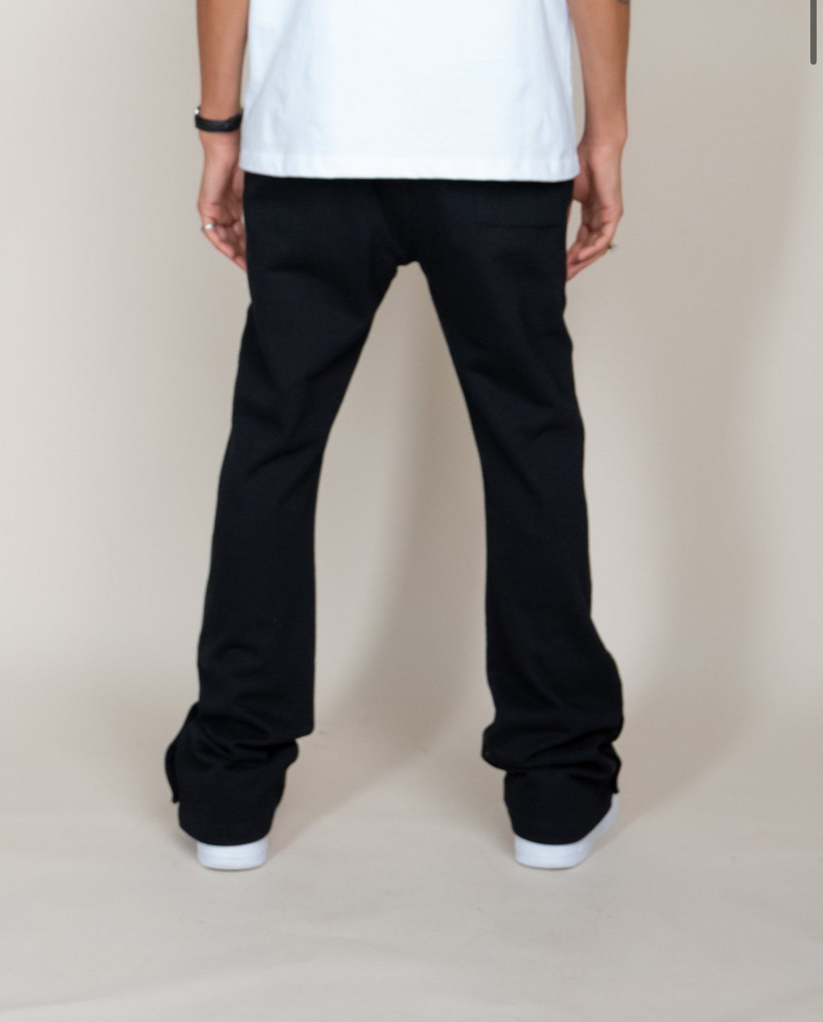 EPTM (French Terry Snap Flared Pants) blk