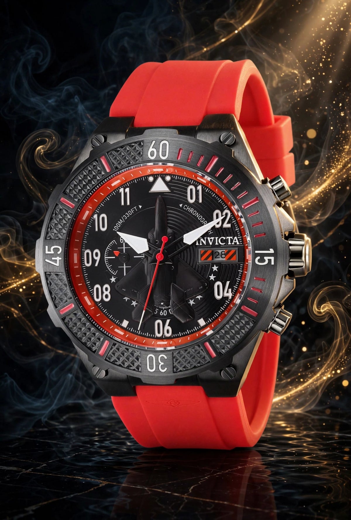 Invicta Aviator Chronograph Date Quartz Black Dial Men's Watch 39897