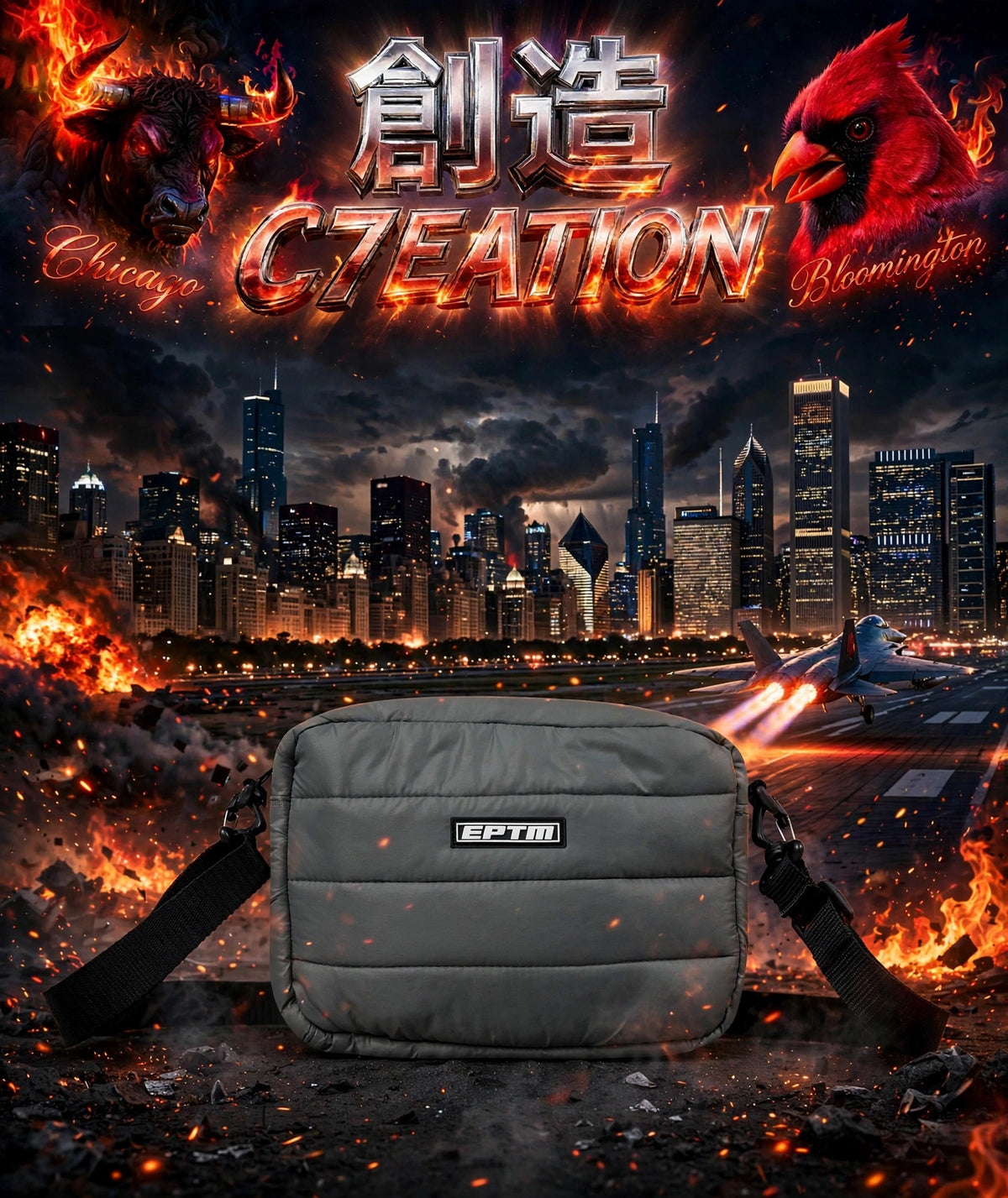 EPTM (PUFFER SIDE BAG-GRAY)