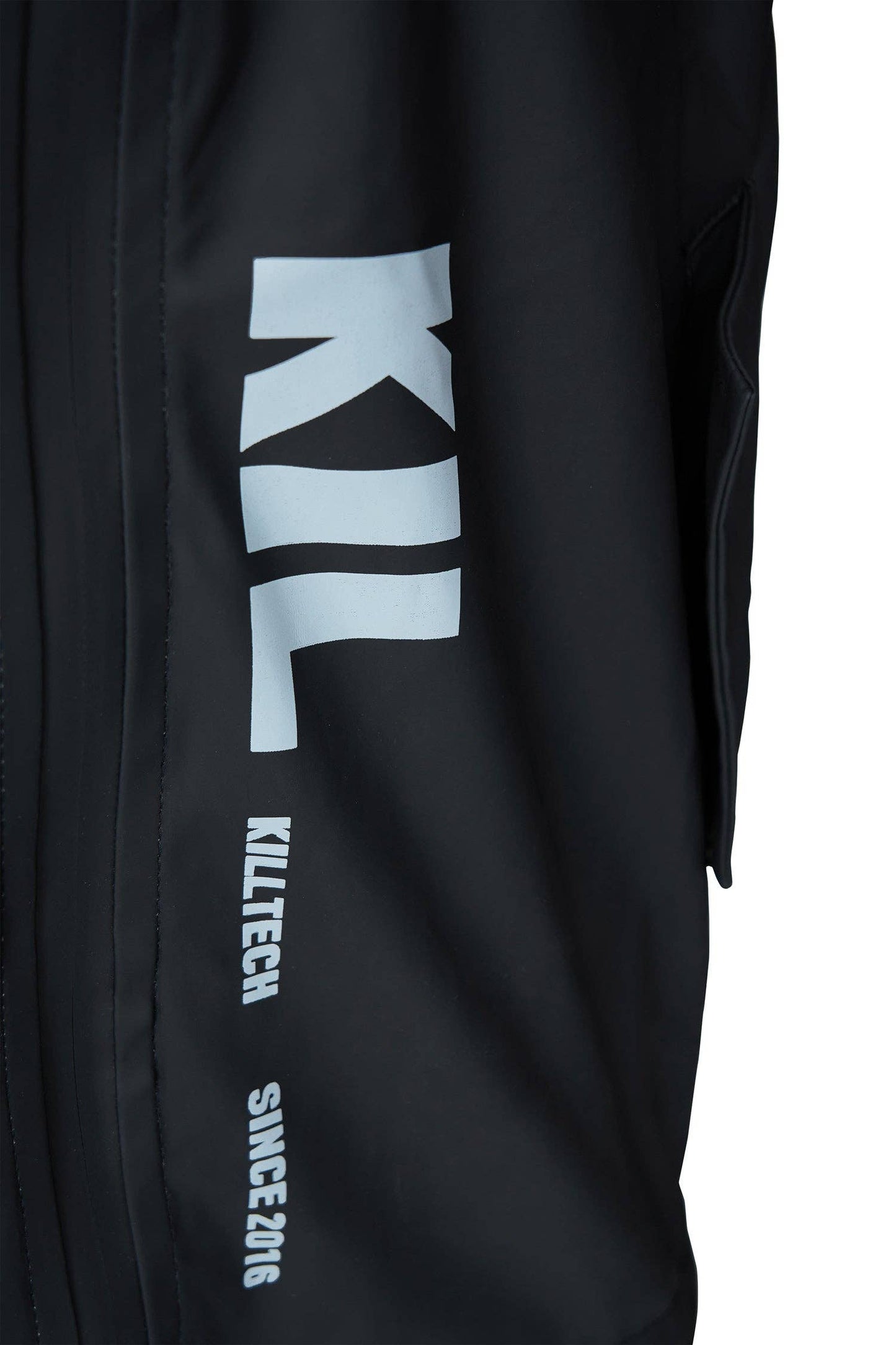 Niepce Black Leather Tactical Jacket Streetwear Techwear Coat with Hoodie {KillerJ1 Synthetic Leather Jacket}