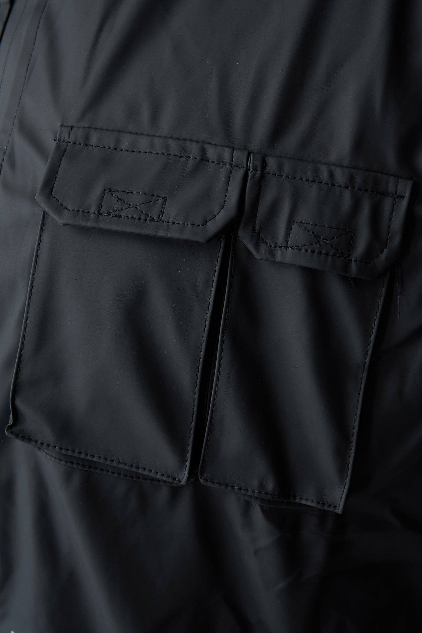 Niepce Black Leather Tactical Jacket Streetwear Techwear Coat with Hoodie {KillerJ1 Synthetic Leather Jacket}