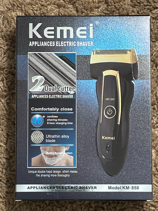 Kemei Km-858 Men Reciprocating Dual Cutter Electric Rechargeable Shaver 2