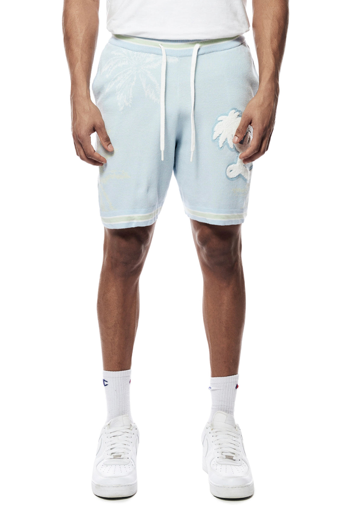 Smoke Rise (varsity jacquard knit shorts)