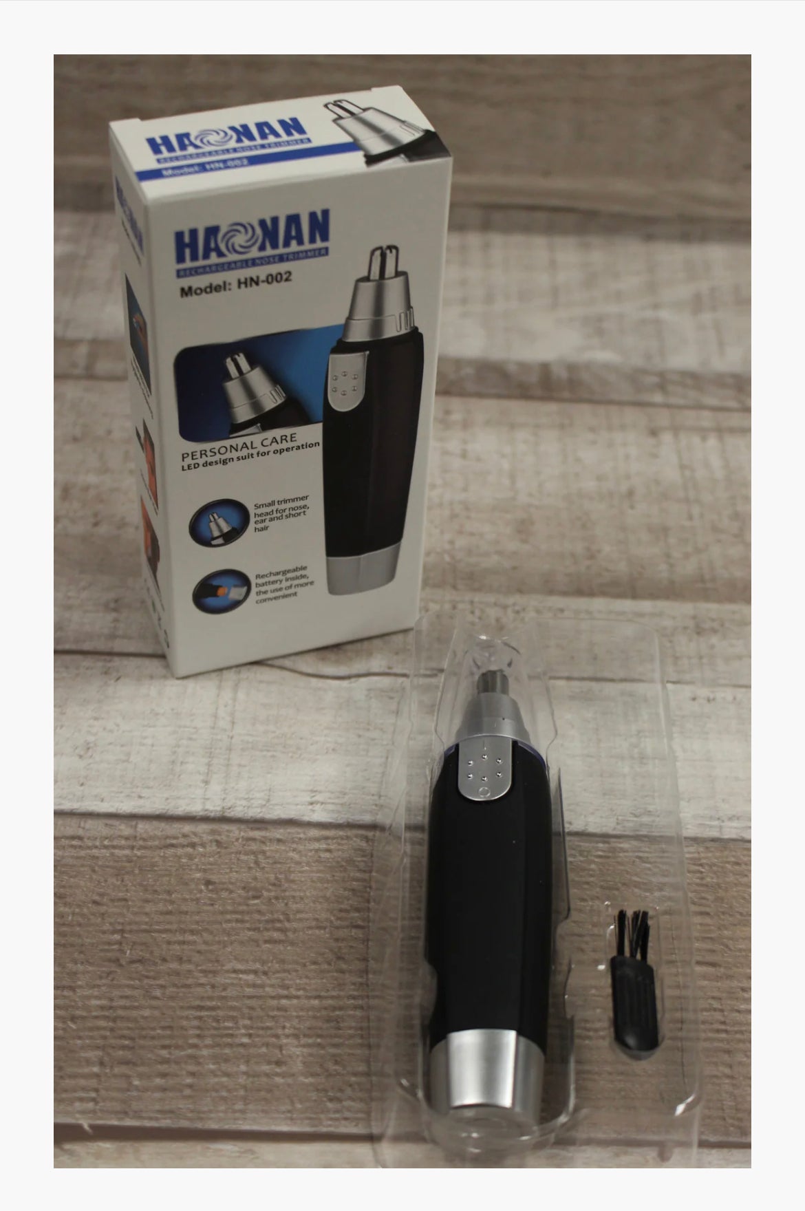 Haonan Nose Ear Hair Trimmer Electric Shaver Clipper Groomer Cleaner Brush Unisex USA