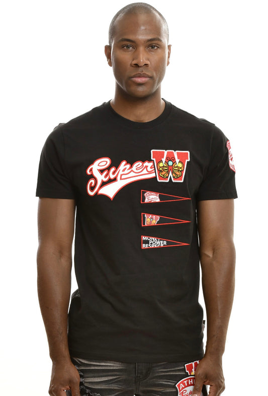 Switch Remarkable (varsity tee w/embroidery patches)