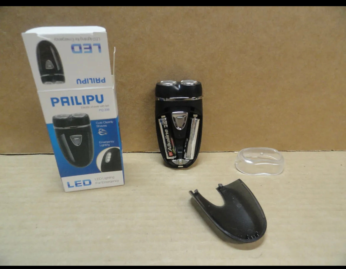 Pailipu Electric Shaver With Built in LED Light - AA Battery Powered Grooming