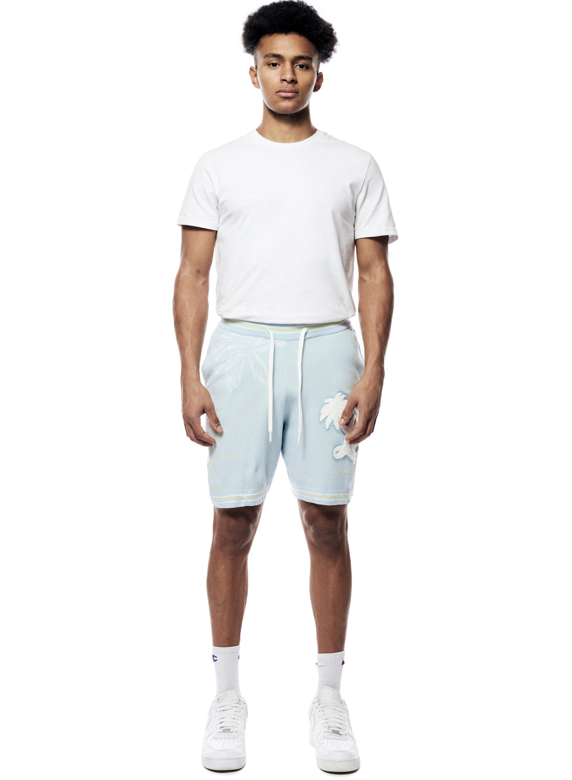 Smoke Rise (varsity jacquard knit shorts)